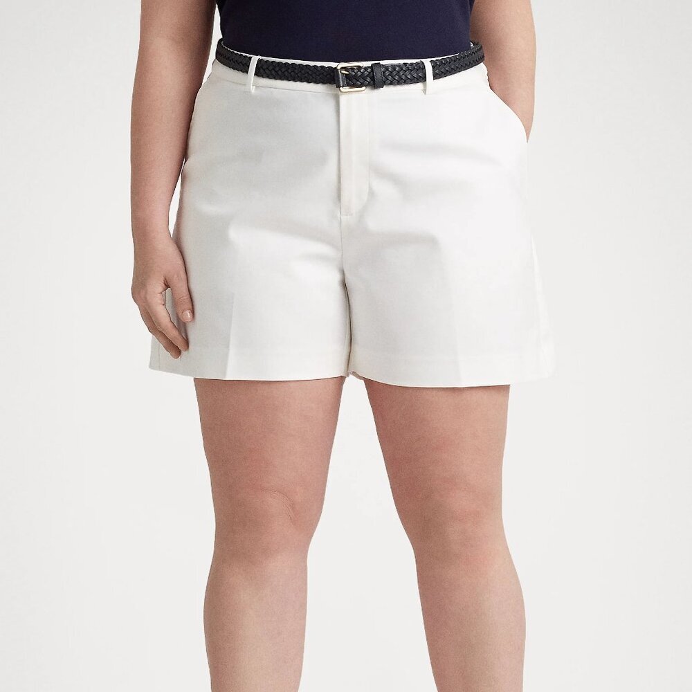 NWT Lauren Ralph Lauren Women's Plus Size Stretch Cotton Shorts 20W